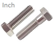 Hex Cap Screw, <span style=font-family: Arial; color: #D85906>304</span> (18-8, A2) Stainless, UNC (Coarse) Thread