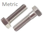 Hex Cap Screw, <span style=font-family: Arial; color: #D85906>A2</span> (304,18-8) Stainless, Metric Coarse