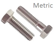 Hex Cap Screw, <span style=font-family: Arial; color: #D85906>316</span> Stainless, Metric Coarse Thread
