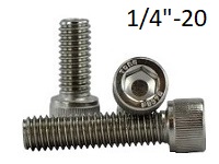 Socket Cap Screw, 1/4-20 UNC, <span style=font-family: Arial; color: #D85906>316</span> Stainless