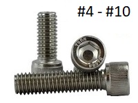 Socket Cap Screw, #4-40 - #10-24 UNC, <span style=font-family: Arial; color: #D85906>316</span> Stainless